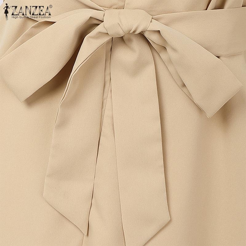 ZANZEA Women Casual Round Neck Summer Sleeveless Long Dress