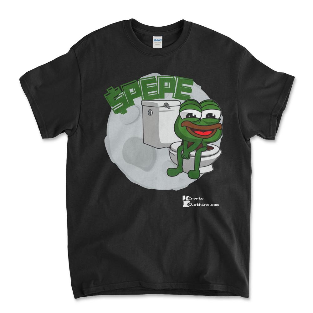 PEPE COIN Crypto Cryptocurrency Altcoin HODL Black T-Shirt UPC96 Unisex T-Shirt XXL
