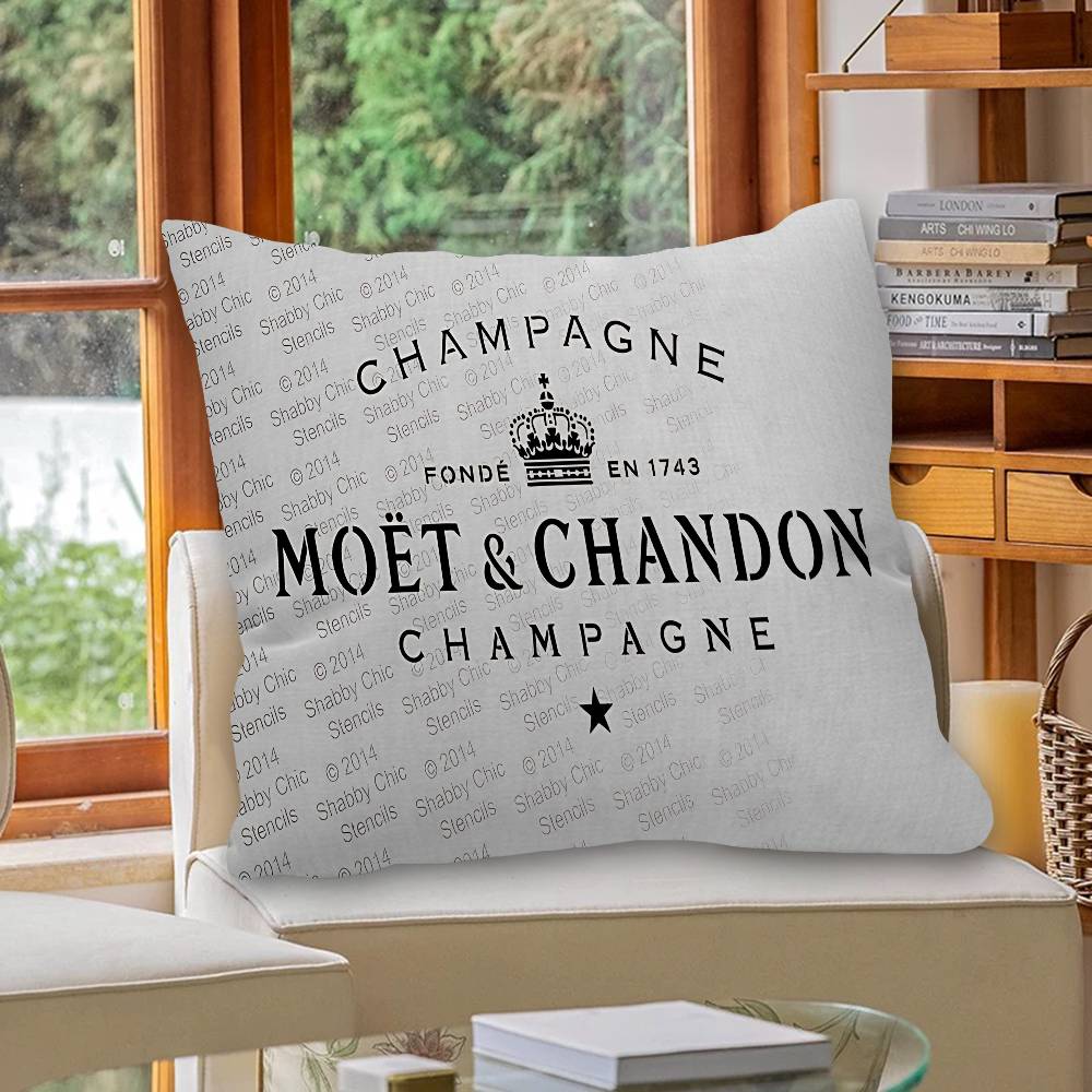 Champagne M-Moet C-Chandon pillow cover sofa cushion cover home room decoration children gift