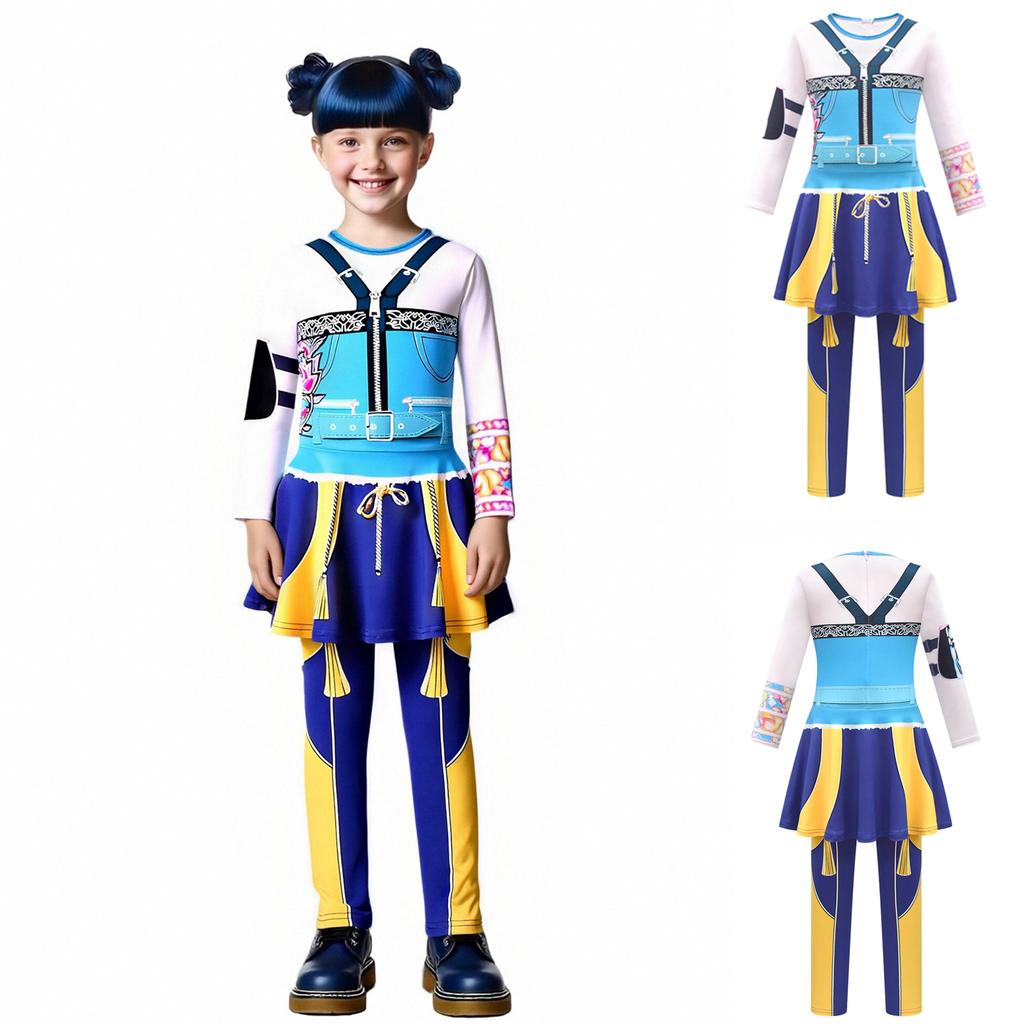 Children's Fun Printed Half body Skirt Pants And Jumpsuit