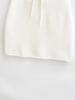 2025 Autumn/Winter High-Waisted Knit Ribbed Bodycon A-Line Skirt with Tie-Up Detail