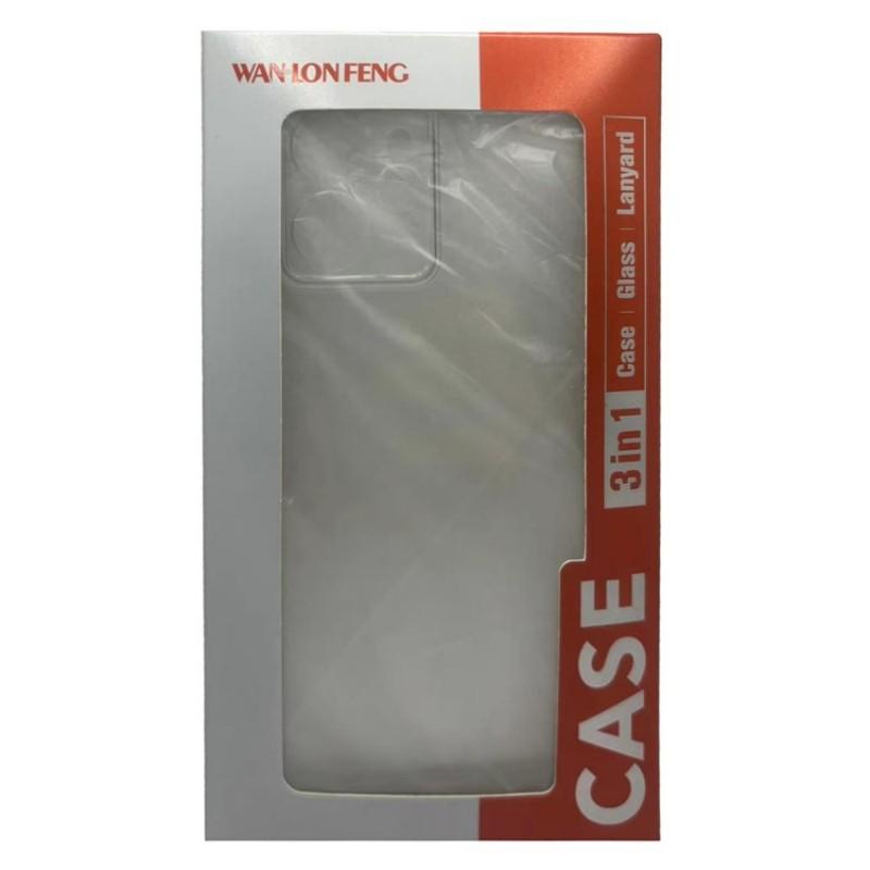 

For Nothing Phone (3a) TPU Case WANLONFENG WL2 Series 2.0mm Phone Cover with 2Pcs Tempered Glass Films Transparent