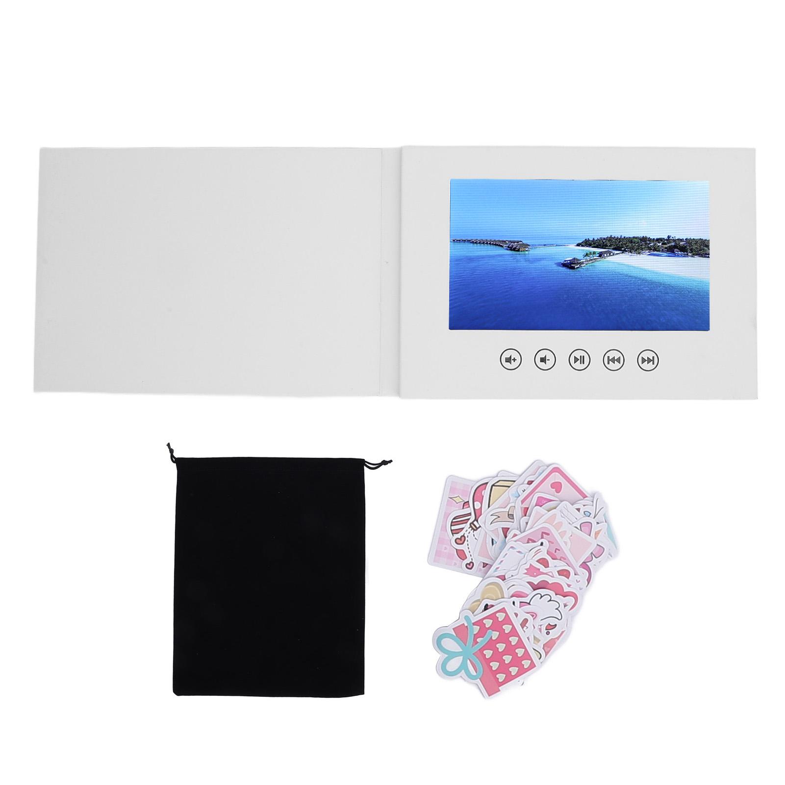 Video Greeting Card 210x150x10mm LCD Color Screen 128MB Memory Built in Speaker Electronic Greeting Card Video Brochure cm