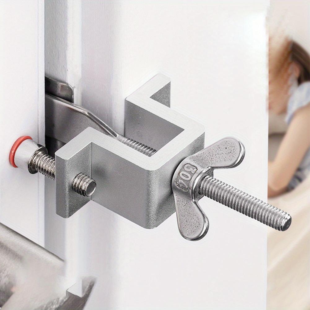 1Pc Portable Door Lock Dual Nut Adjustment Body Hotel Door Locks Self-Defense Door Stopper Travel Anti-theft Safety Lock.
