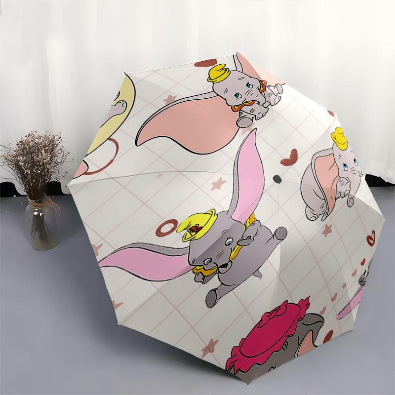 Dumbo, Elephant Automatic Opening and Closing Umbrella, Compact Travel Umbrella, Lightweight and Portable, Suitable for Beach Commuting Busi