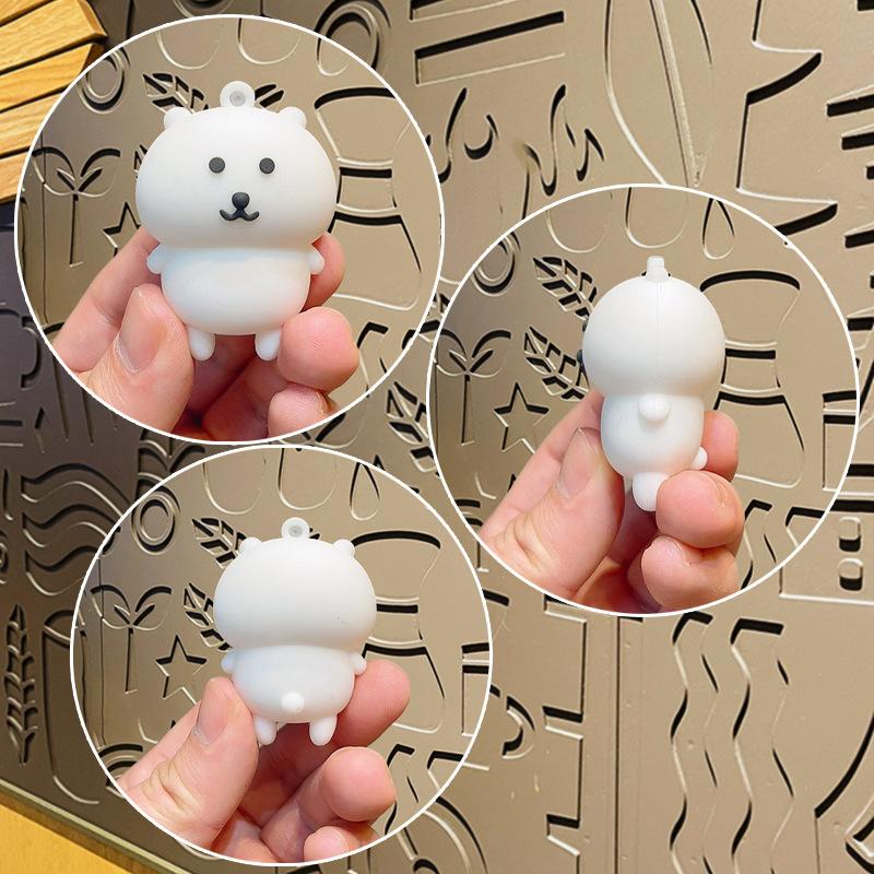 Kawaii PVC 3D Figure Keychain Cute Usagi Hachiware Ushachi Cartoon Pendant Bag Charm & Key Ring Party Birthday Perfect Gift