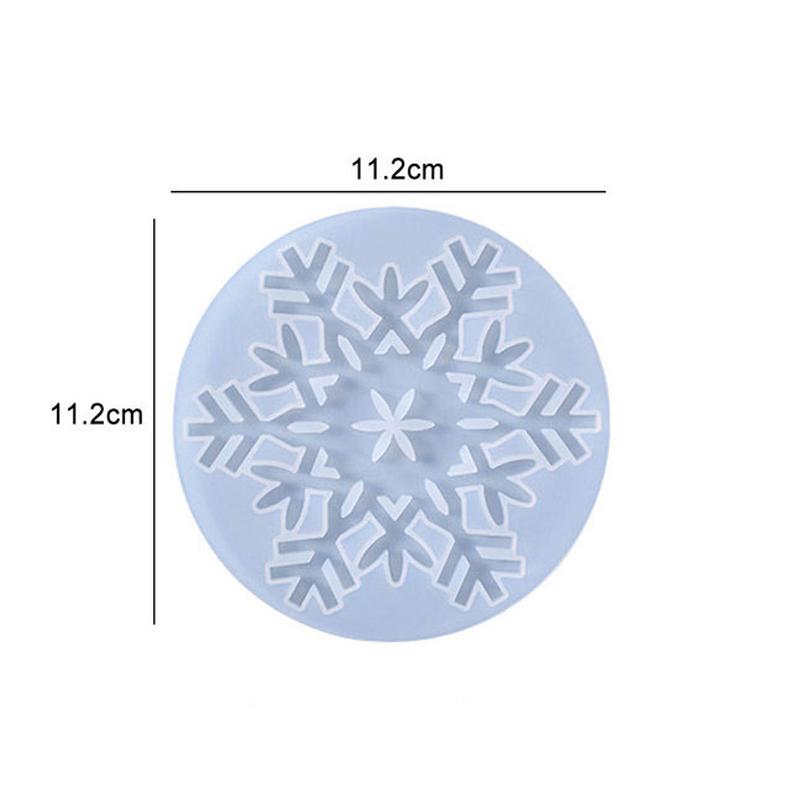Mould DIY Crystal Resin Hollow Snowflake Heat-Resistant Coaster Mold Snowflake Hanging Ornament Christmas Series Silicone Molds