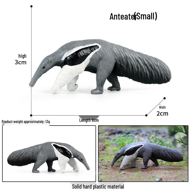 Wild Animal Simulation Model: Raccoon, Angora Goat, Squirrel Ornament Toy Set