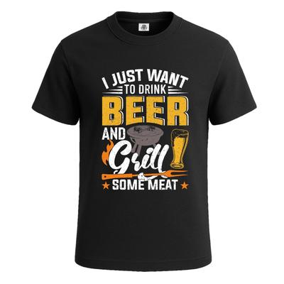 I Just Want To Drink Beer Tshirt for Men Funny Joke Novelty Gift Tee Top