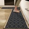Anti-slip Kitchen Carpet Retro Light Luxury Floor Mat PVC Leather Dirty Resistant Washable Mat Long Strip Runner Rugs
