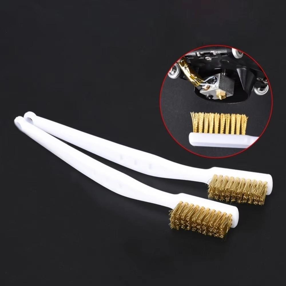 Copper Plating Wire Brush Set Curved Handle Metal Polishing Brush Brass Wire Brush Metal Polishing