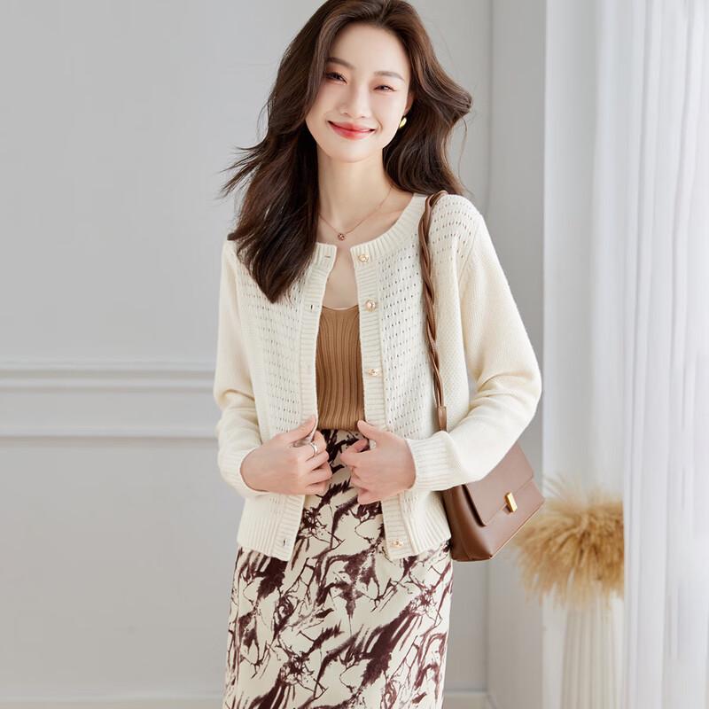 

Srcr Women s Pure Wool Knit Cardigan L