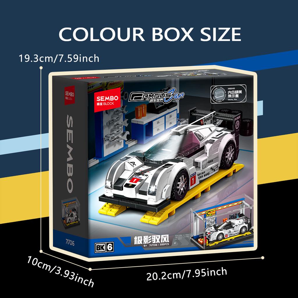 Non-Toxic Sembo Block Technical Sports Car Supercar Model Assembly Building Block Moc Classic Vehicle Bricks Toys For Kids Halloween Gifts