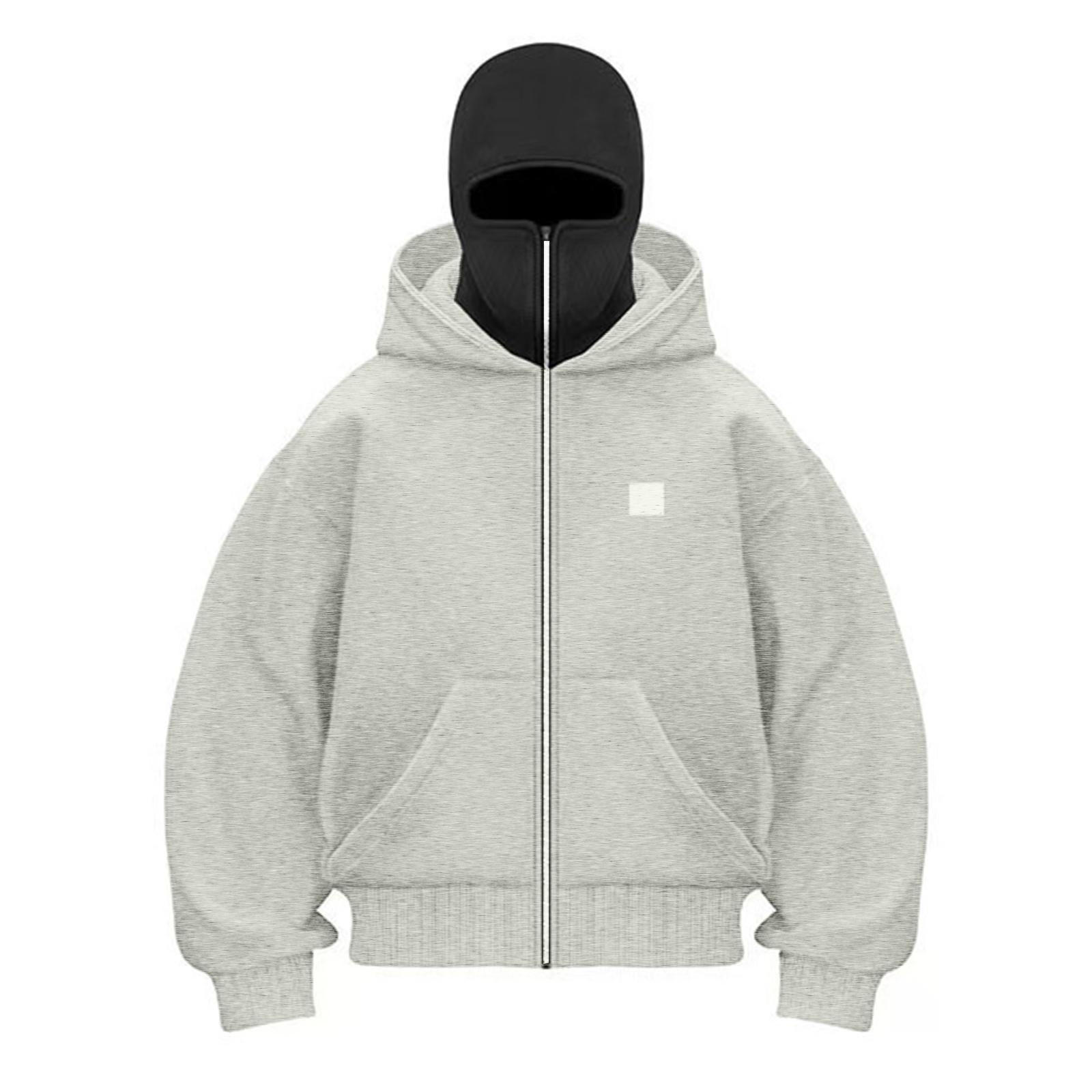 Men Hoodie Balaclava Men Half Zip Pullover Men Hoodie  Hoodie For Men Windproof Streetwear L