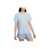 Sportswear Chill Waffle Comfortable Fashionable Fitted Versatile Short Sleeve Drop Shoulder T-Shirt Women T-Shirts Purple Blue HJ3839-423