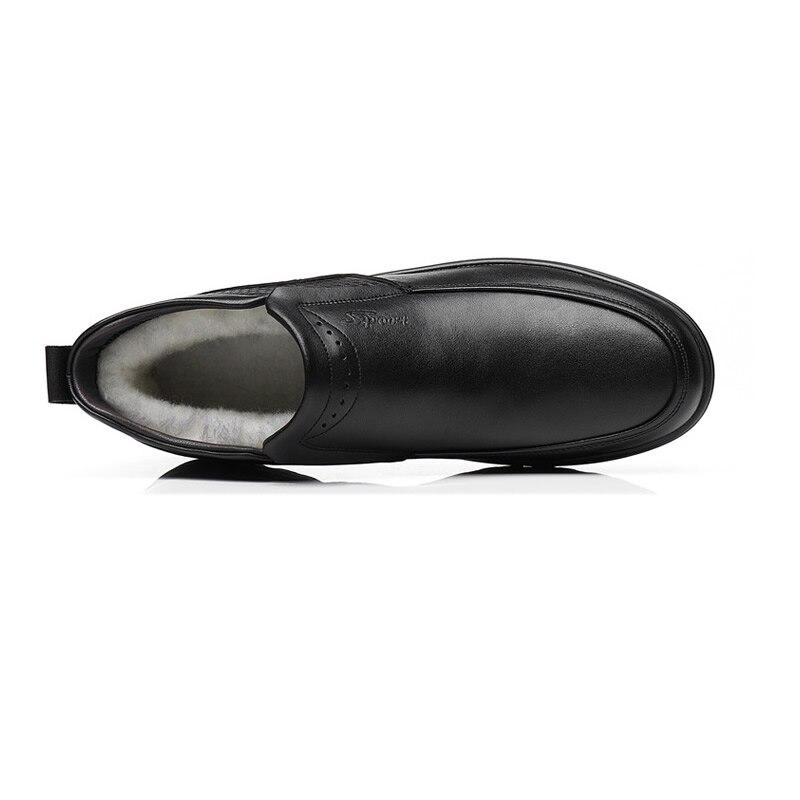 2026 Bottes d'hiver pour hommes en cuir véritable Chaussures de neige chaudes pour hommes Bottines pour hommes Chaussures habillées d'affaires pour hommes
