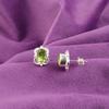 Natural Peridot 925 Silver Daughter Gift Stud Handmade August Art Deco Earrings EE-149-10