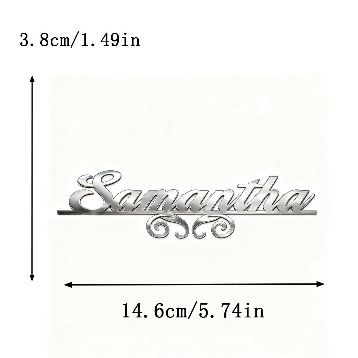 

Elegant Filigree Art Font Stainless Steel Waterproof Custom Letter 3D Metal Stickers Car Body Decal Creative DIY Decor Supplies CT096
