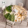 Ocean Theme Elastic Fitted Table Cover Oil-proof Waterproof Round Home Dining Table Cloth Patio Picnic Camping Tablecloth
