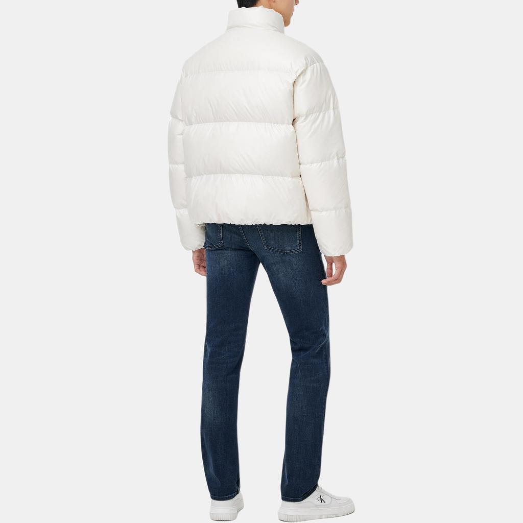 Calvin Klein Jeans Short Bread Jacket Loose Two-Way Zipper Cotton Jacket Unisex Jackets Ivory J400468YBI