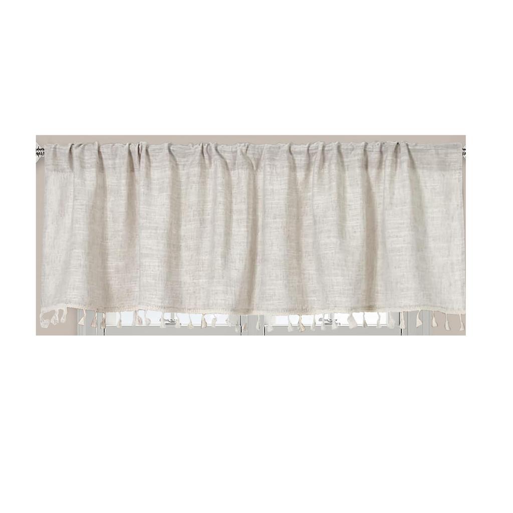 Hot-Selling American Country Short Curtain Solid Color Kitchen Curtain Cabinet Half Curtain Free Punching Cotton And Linen Curtain Head Coffee Curtain
