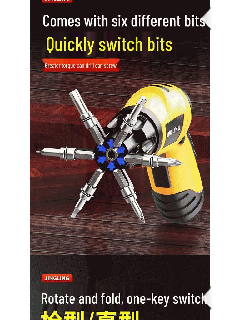 Compact Multi-Purpose Electric Screwdriver with Rechargeable Lithium Battery