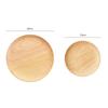 2Pcs Wooden Plates Round Dinner Plate Set Fruit Dessert Snack Plate Japanese Style Serving Dishes Dinner Set Kitchen Tableware