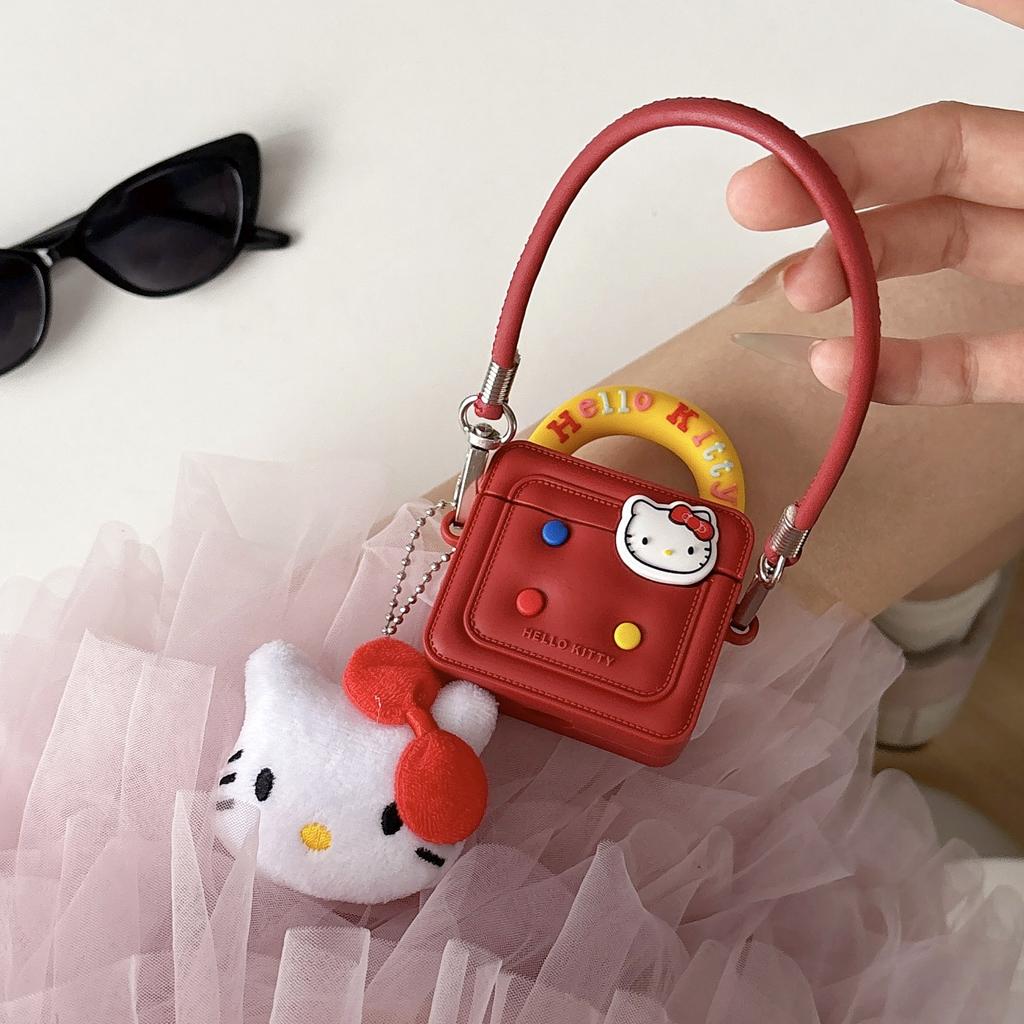 Handbag KT cat for AirPods 2 /3/4 generation Apple Pro2 Bluetooth headset case protective case anti-drop three-dimensional