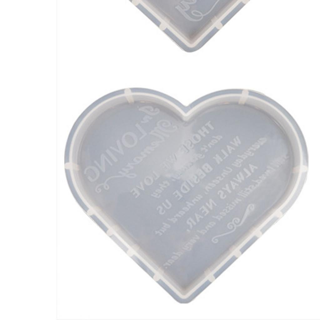 4pcs/set Heart Tray Silicone Molds Jewelry Coaster Casting Resin Crafts Making