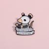 Mouse Adorable Cartoon Brooch Creative Letter Pin Unique Fashion Accessory For All