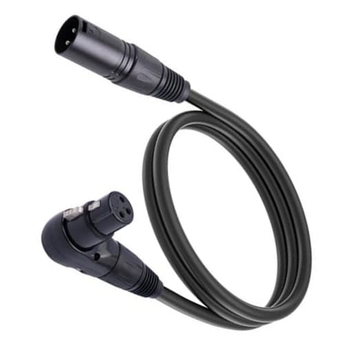 Right-Angle XLR to Straight XLR Cable, Wide Compatibility, Stable Connection, XLR Adapter Cable for Recording Rooms (1.8m/5.9ft)