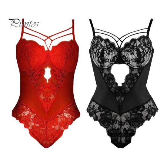 Sexy Lace Bodysuit Ultra-Thin See-Through No Pads or Underwire Elastic Material for Perfect Fit Ideal for Bedroom Daily Wear