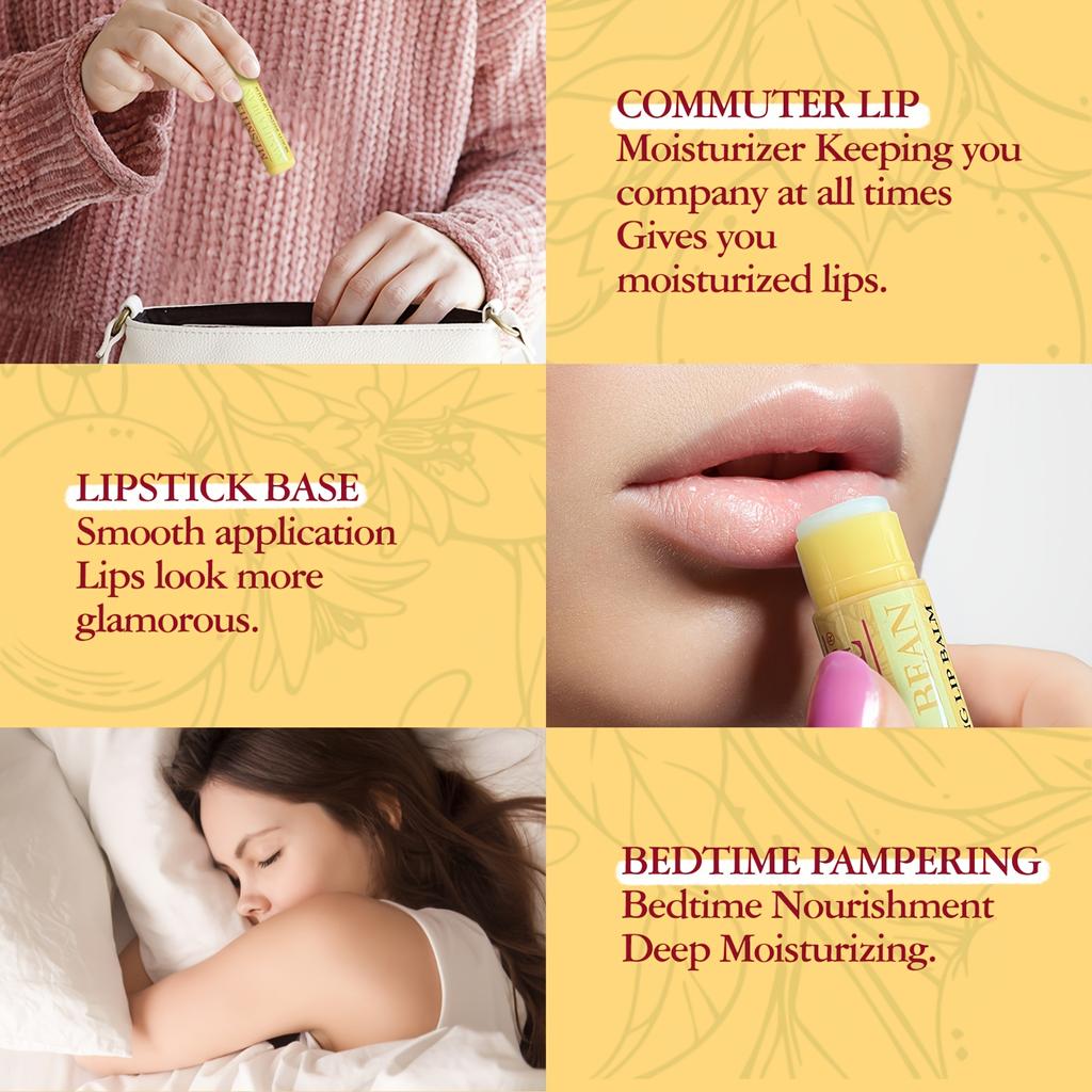 Super Moisturizing Fruit Lip Balm Set, 4 Flavors to Choose From