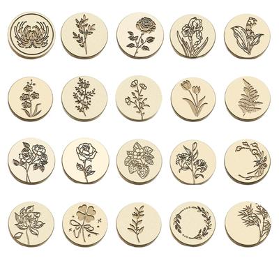 Virág Dombornyomott Viaszpecsét Fej Scrapbooking Viaszpecsét Fej Értékelő Kártyákhoz Meghívókhoz Boríték Díszítés