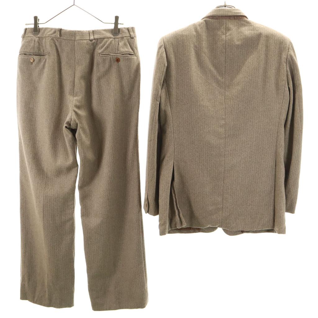 Belvest 80s 90s Made in Italy Vintage Herringbone Pattern suit Setup Men's Used