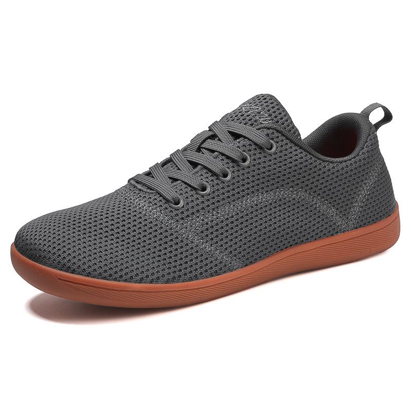 Unisex Wide-Toe Barefoot Shoes with Fly-Knit Upper and Soft Sole for Casual Walks