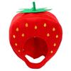 Strawberry Headgear Photography Props Strawberry Headgear Plush Strawberry Hat Novelty Funny Fruit Hat Halloween Caps