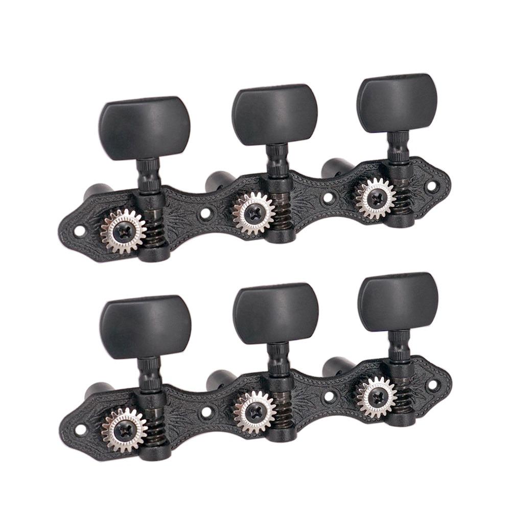 Black Color Classical Guitar Machine Heads Open Frame Style Guitar Tuning Keys Classical Guitar