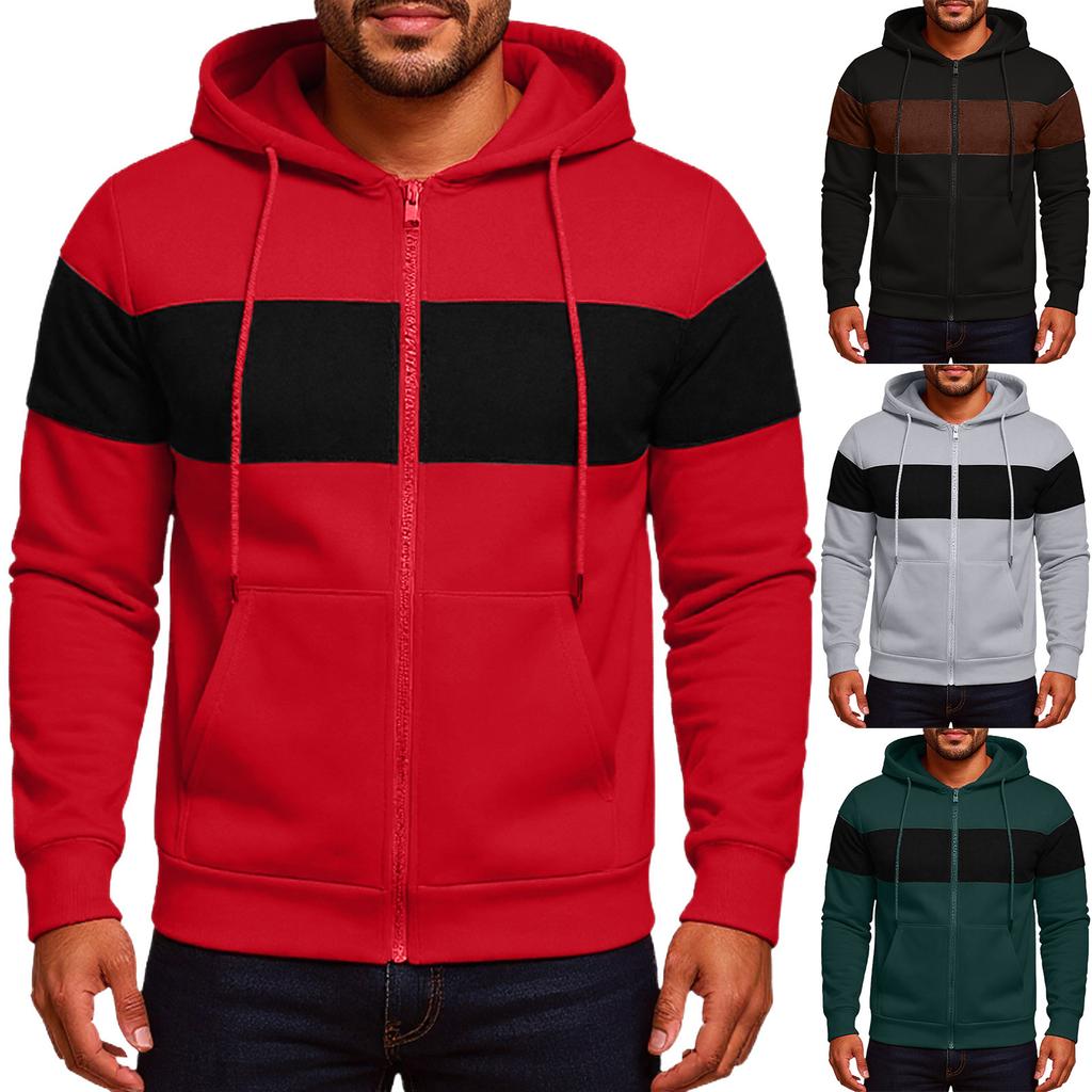 Men'S Zipper Jacket, Casual Retro Long Sleeved Cardigan Jacket