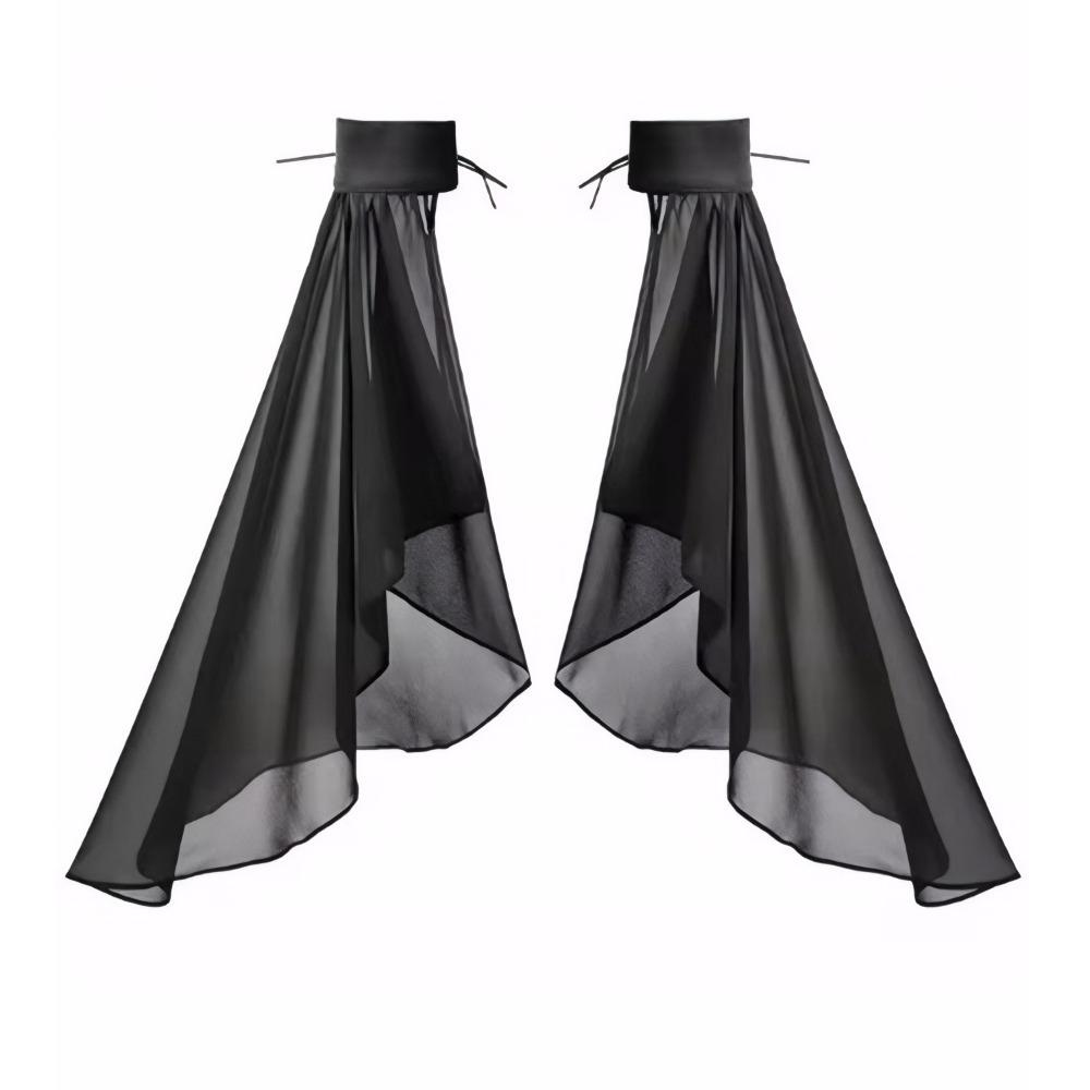 Long Tulle Chiffon Luxurious Gloves Long Arm Warmers Simple Detachable Sleeves  Costume