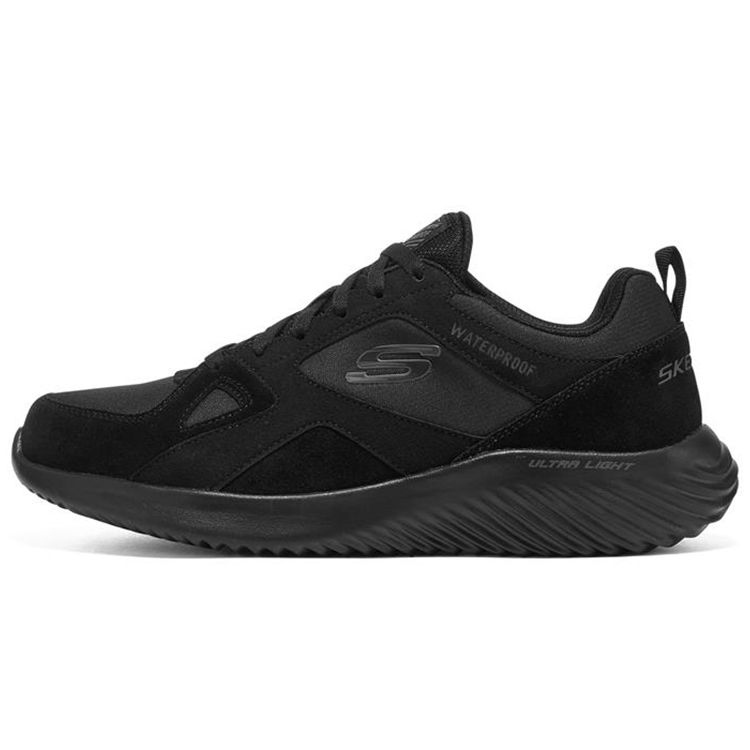 Skechers Bounder Series Round Toe Lace-Up Low-Top Casual Shoes Men sneakers Black 232283-BBK 41.5