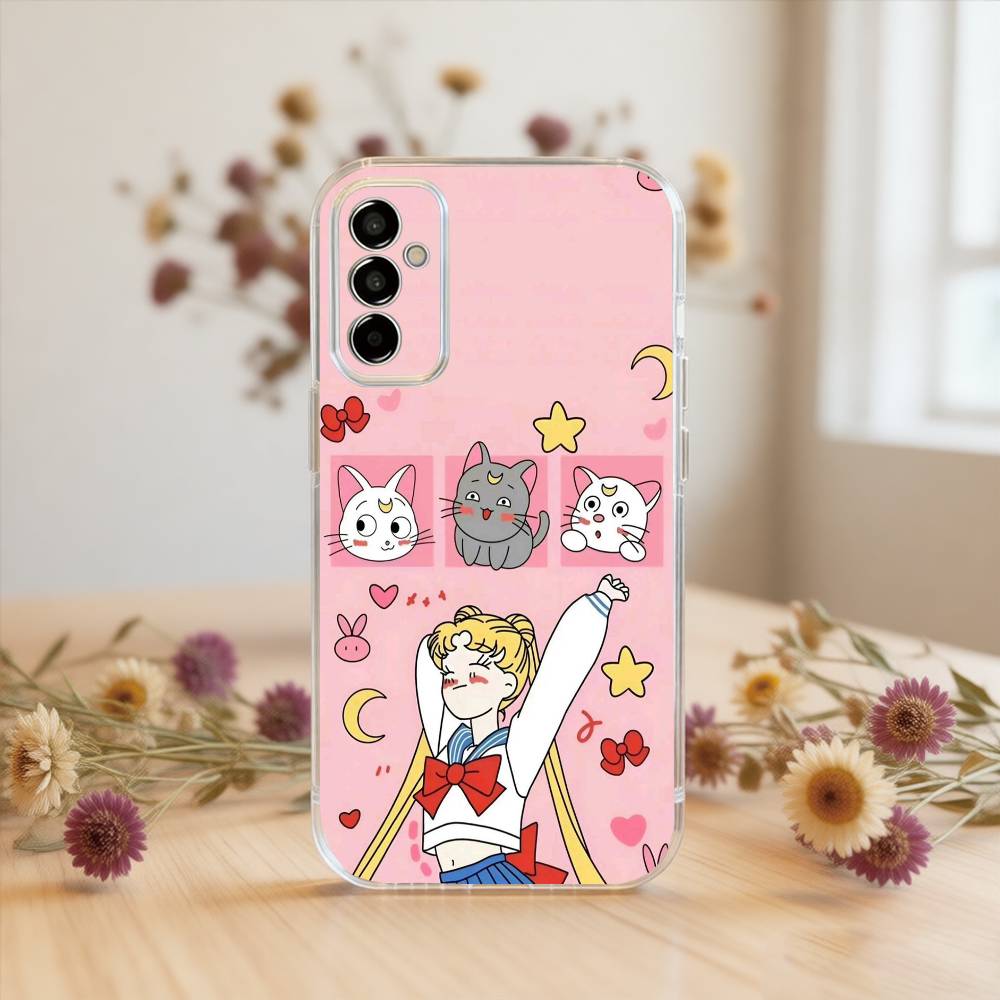 

Anime S-Sailors M-Moons Phone Case For SamsungA10,12,20,21S,30,31,40,50,51,52,70,71 Transparent Cover Samsung a514g