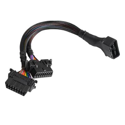 Obd2 Samec Na Dvojitý Samice Koleno Prodlužovací Kabel S 16 Piny K Dispozici Pro Připojení 1 V 2 Konvertovaného Prodlužovacího Adaptéru