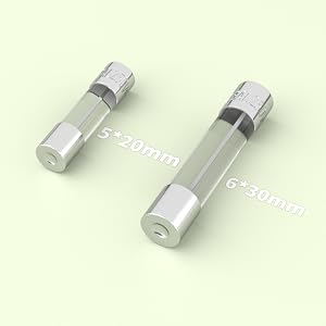 360 Stück Schnell durchbrennende Glas Sicherungen Sortiment-Kit 24 Werte Auto Sicherungen Sortiment-Kit 250V 0,5A-25A 5x20mm 6x30mm Glas Sicherungen