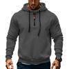 Sudadera con capucha de forro polar para hombre, casual, de manga larga, con cremallera de  1/4, sudaderas tipo jersey