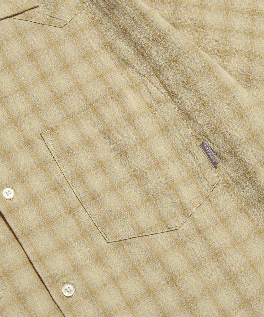 ESPIONAGE Textured Check Western S/S Shirt Beige