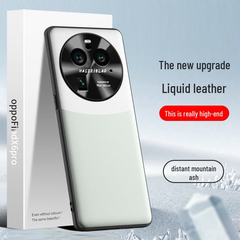 

Защитный чехол из жидкой кожи для Oppo Find X6 Pro, противоударный чехол, цельная конструкция, подходит для вашего телефона. oppo Find X6 Pro