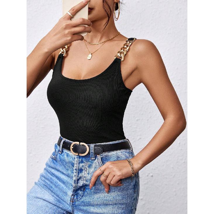 New Summer Casual Temperament Slim Fit Sexy Vest T-Shirt Sleeveless Suspender Versatile Top Strapless Women
