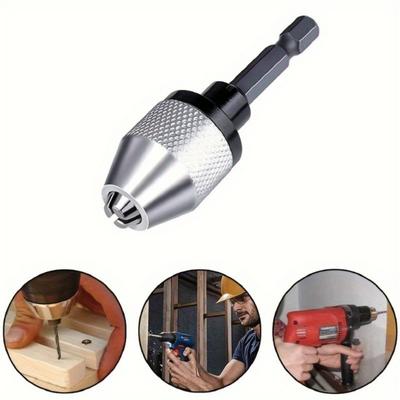 1/2ks rychloupínacích sklíčidel pro vrtačky, adaptér pro šestihranný vrták, rychlovýměnný nástroj pro příklepovou vrtačku, kovové konstrukce, nevyžaduje napájení