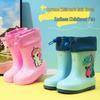 Children's Waterproof Unicorn & Dinosaur Rain Boots with Non-Slip Sole, Fleece-Lined for Boys & Girls